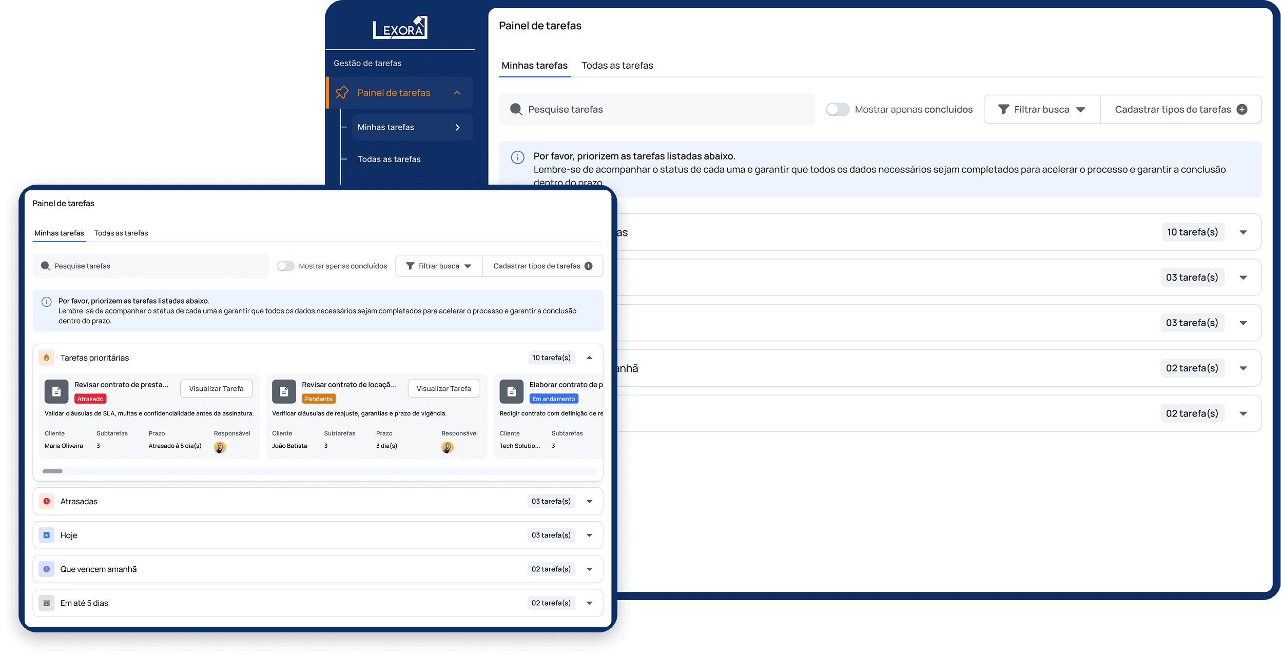 Interface do projeto Lexora